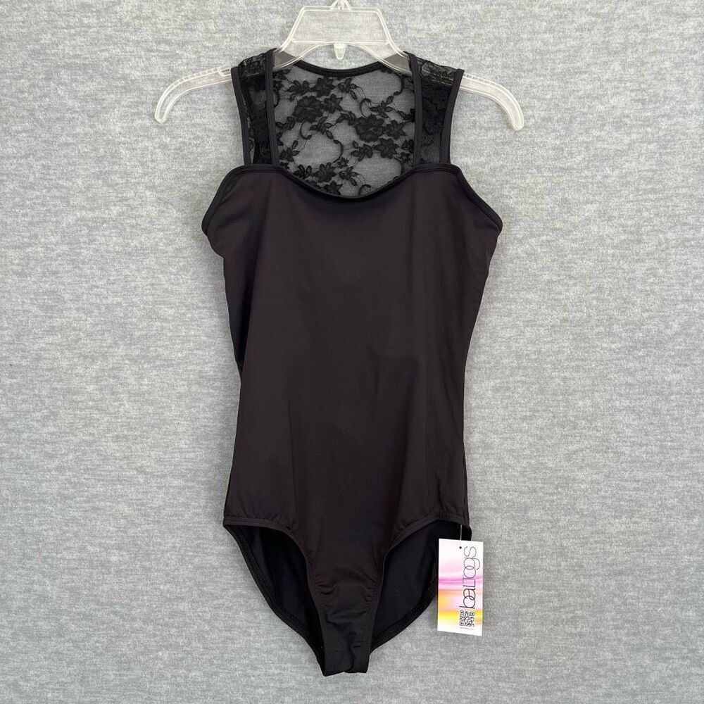 BalTogs Gothic Witchy Lace Leotard Tank Womens Large Dark Romantic Bodysuit NWT